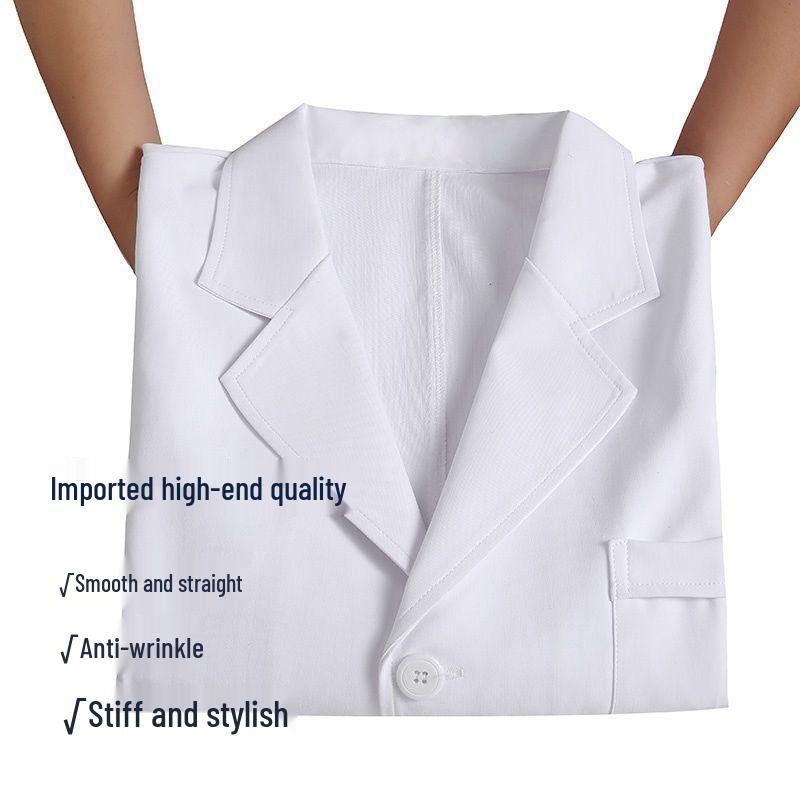 Женский белый лабораторный халат с длинным рукавом и медицинский костюм медсестры с коротким рукавом