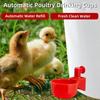 16 Pcs Automatic Chicken Water Cup Plastic Chicken Watering System Poultry Water Feeder Cup for Chicken Duck Goose Turkey