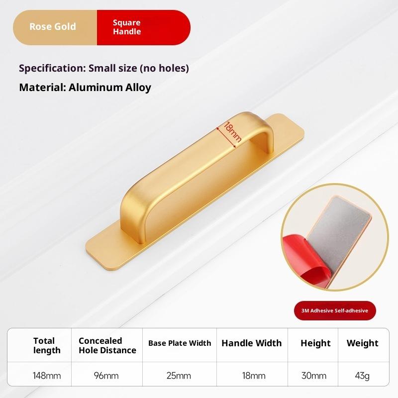 Ручки из алюминиевого сплава без сверления, ручки-наклейки для раздвижных стеклянных дверей, окон, ящиков, шкафов, для ванной комнаты