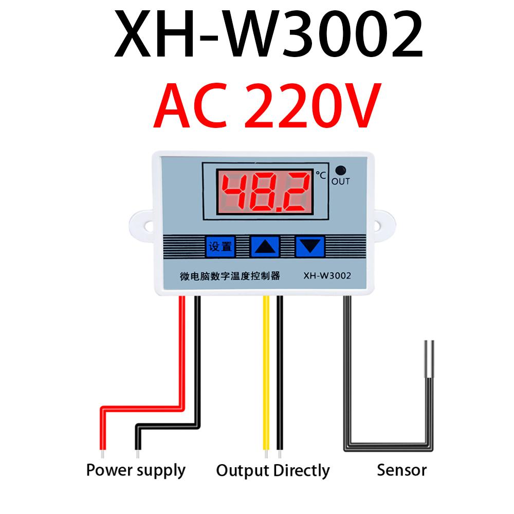 W3001 W3002 12V 24V 110V 220V Светодиодный цифровой контроллер температуры Термостат Термометр Инкубатор Холодильник Нагрев Охлаждение Обогреватель