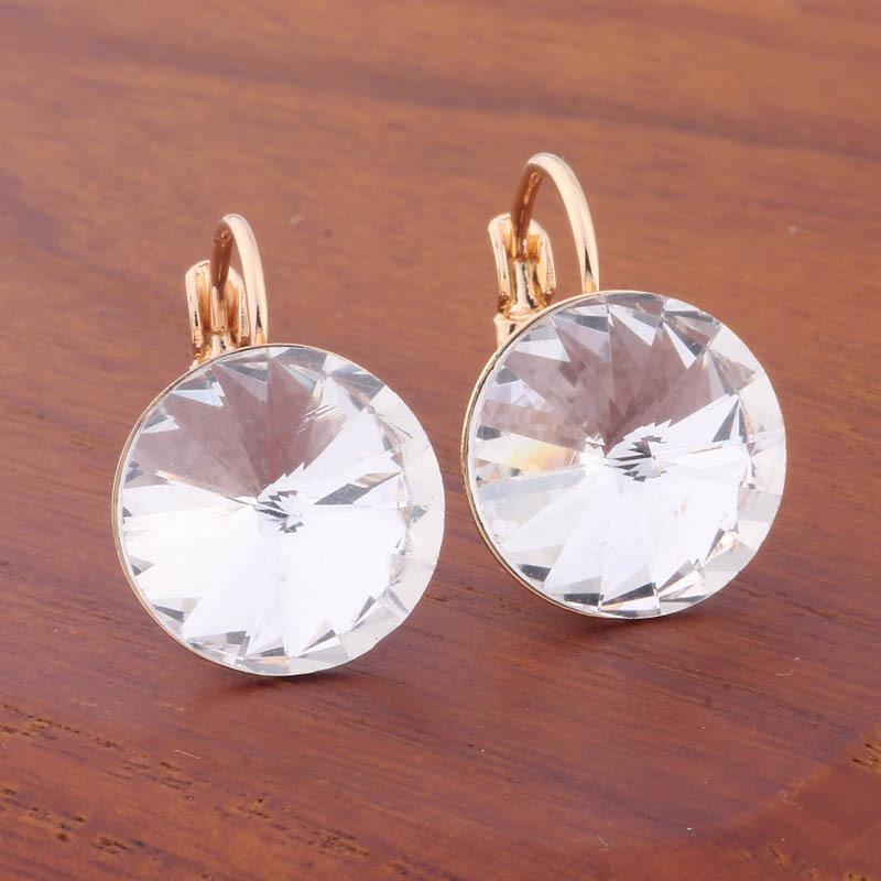 14 мм круглые цветные серьги