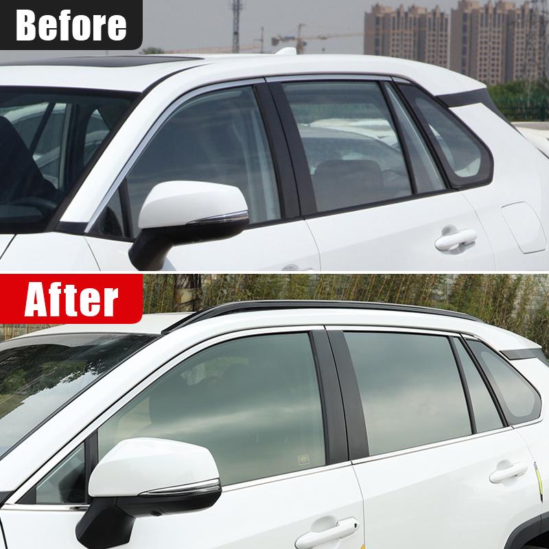 For Toyota RAV4 XA50 2019 2020 2021 2022 2023 2024 RAV 4 Hybrid Stainless Car Pillar Posts Window Molding Cover Trims Stickers