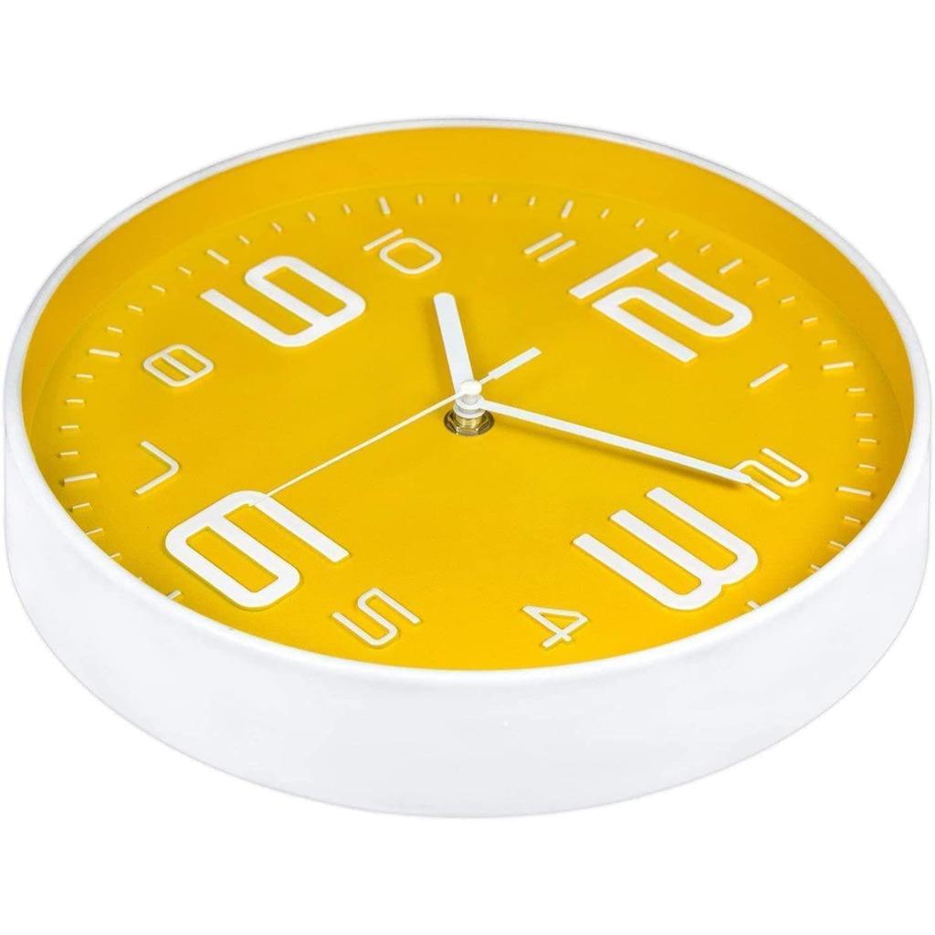 Wall Clock 12" Silent Quartz Decorative Latest Wall Clock Non-Ticking Classic Clock Battery Operated Round Easy To Read for Room/Home