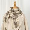 Luxury Brand Cashmere Women Plaid Scarf Winter Warm Shawl and Wrap Bandana Pashmina Female Foulard Square Thick Blanket Poncho