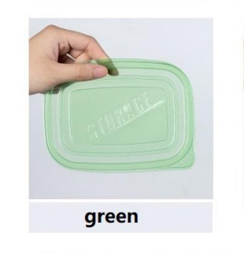 Шесть прямоугольных пластиковых контейнеров для еды объемом 709 миллилитров с цветными КРЫШКАМИ, ланч-боксы, подходят для хранения фруктов и еды