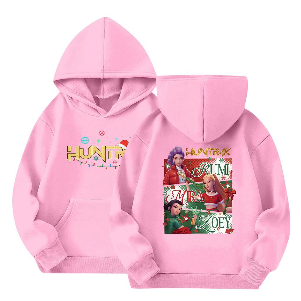 Kids' Long Sleeve Loose Pullover Letter Print Drawstring Hooded Sweatshirt