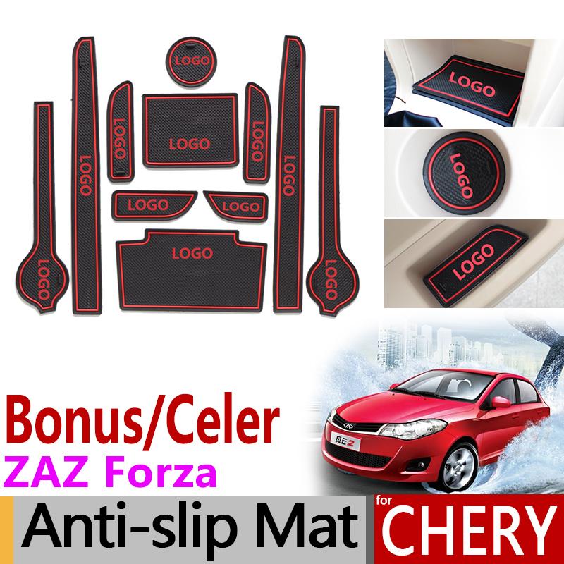 Противоскользящий коврик для ворот, резиновая подставка для Chery Very Celer Fulwin 2 Storm Bonus ZAZ Forza MVM 315, аксессуары, автомобильная наклейка