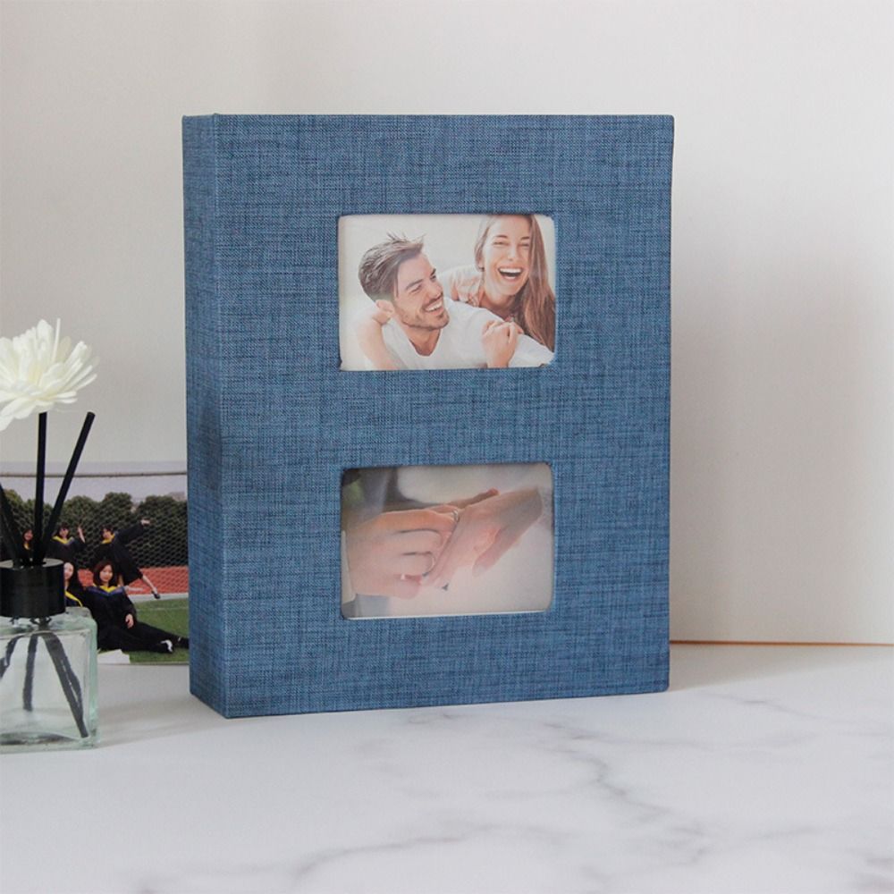 6-inch Picture Albums Book 200Pcs Large Scrapbook Album Linen Cover Photo Album  Family Anniversary
