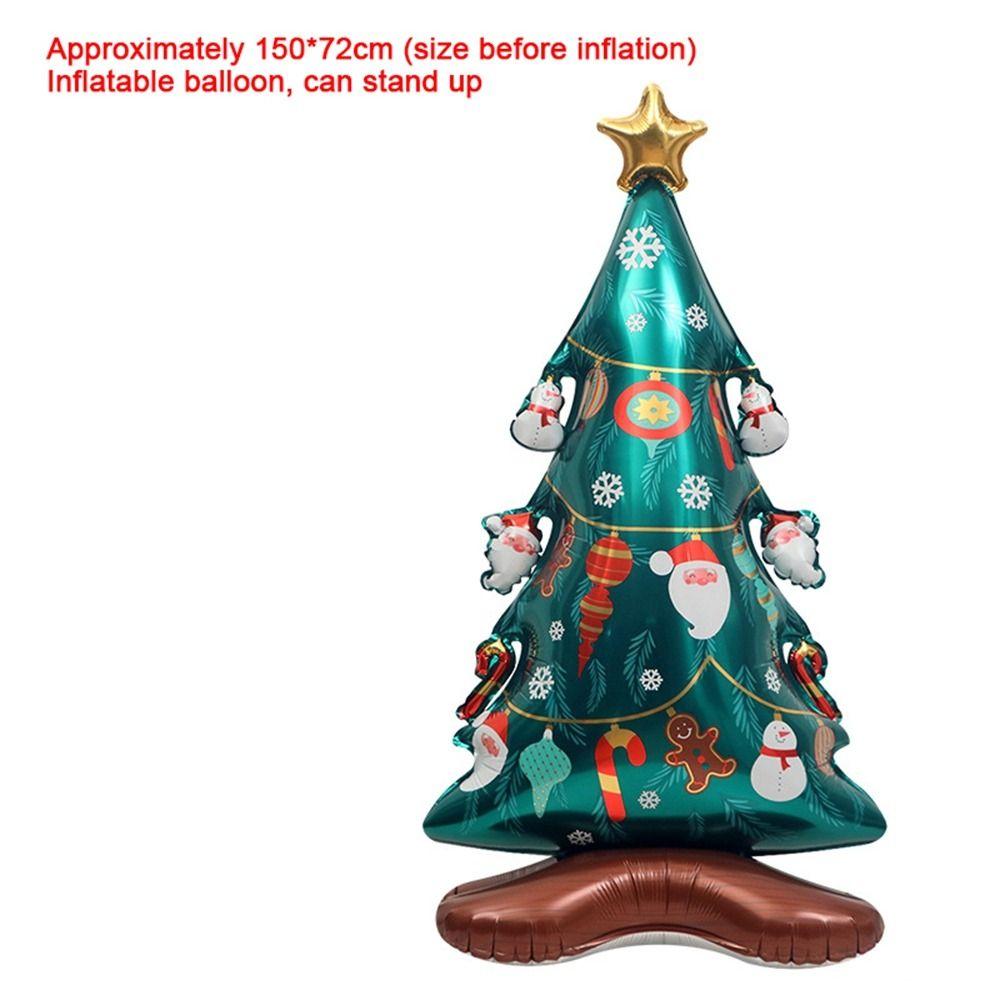 Aluminum Film Christmas Foil Balloon DIY Party Props Christmas Tree Balloon Kids Toy Inflatable Santa Claus Balloons Halloween