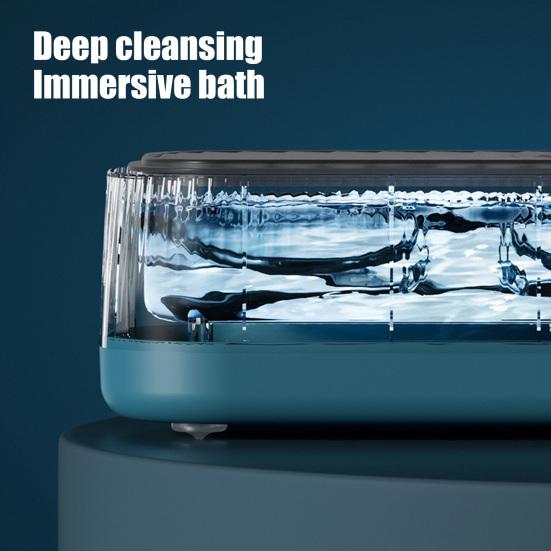 Ultrasonic Jewelry Cleaner One-Touch Operation 300ml Capacity High-Frequency Vibration Design Glasses Cleaning Device