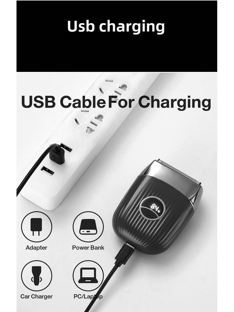 Мужская аккумуляторная моющаяся электробритва с тремя лезвиями