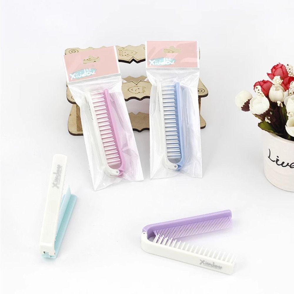 Hair Care 2 in 1 Folding Comb Portable Foldable Comb Hair Comb Travel Hair Brush Household
