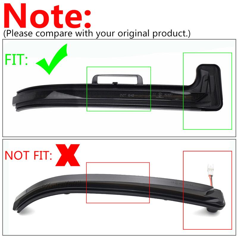 2pcs For Peugeot 3008 5008 2017- Dynamic Turn Signal Light For Citroen C5 Aircross LED Side Mirror Indicator Blinker Lamp