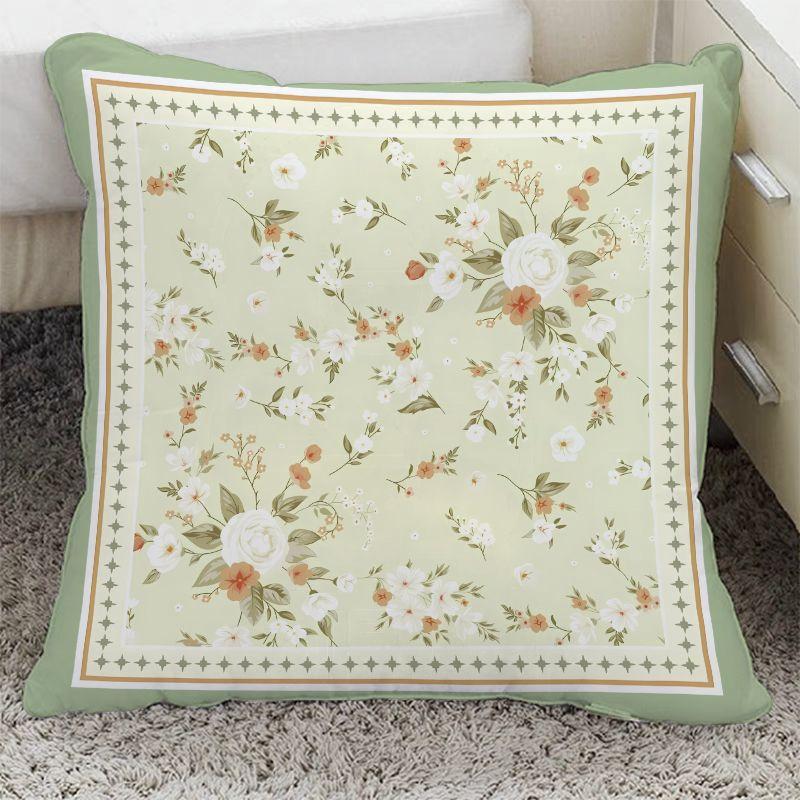 Light Luxury Pillow Retro Square Flower Decoration Sofa Ornaments Pillowcase New Chinese Style Removable and Washable Pillow Cushion