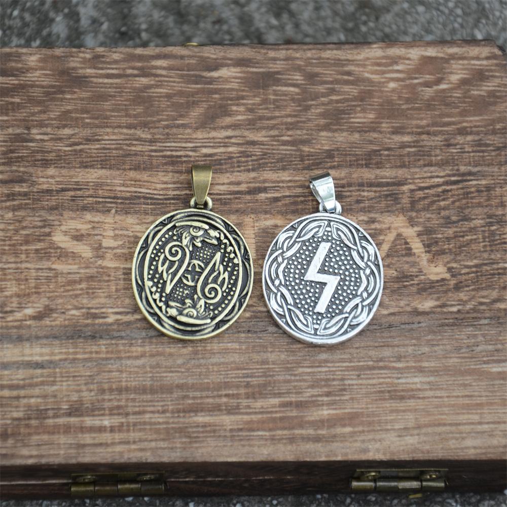 Скандинавская Руна Совило Колесо Викингов Ворон Амулет Талисман Ожерелье Viking Jewelry