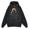 Стираный винтажный винтажный свитер ужасов на Хэллоуин American Diablo Top Loose Hoodie Hoodie Festival