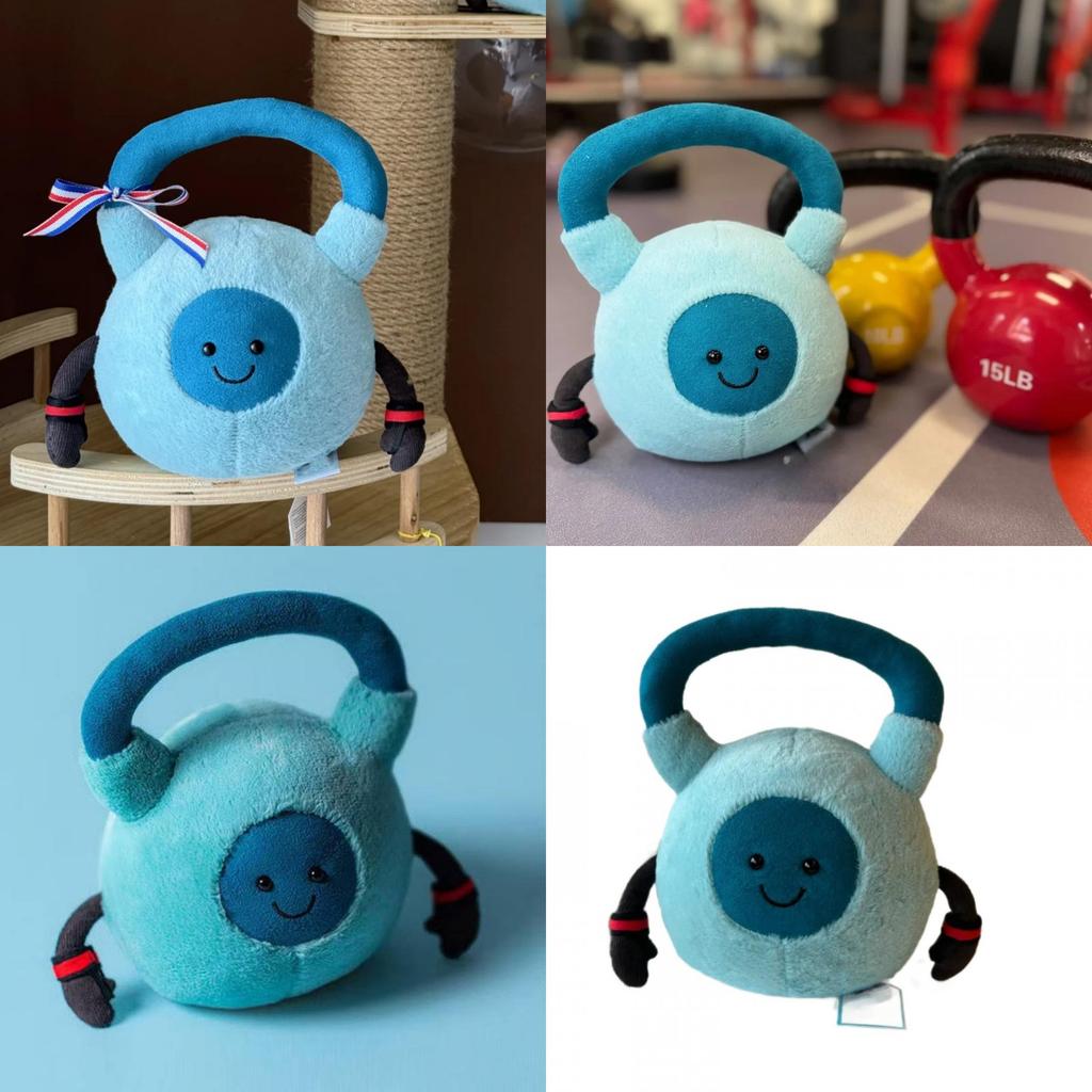 Amuseables Jellycat Гантель для тренировок Плюшевая игрушка с мягким коротким плюшем Для подарка и коллекции