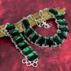 Faceted Chrome Diopside Gemstone Jewelry, 925 Solid Sterling Sliver Necklace & Bracelet Jewelry Set For Wife, Handmade Lovely Diopside Jewelry For Her