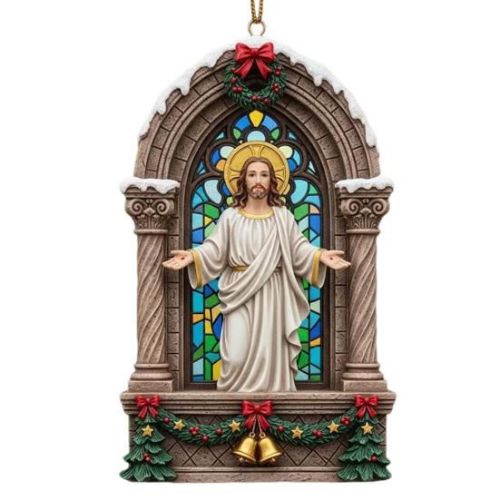 Рождественские Иисусовы Украшения Религиозные Акриловые Подвесные Украшения на Рождественскую Елку Христианский Памятный Подарок для Дома