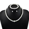Fashion Pearl Jewelry Sets Luxury Ball Pearls Necklace Earrings Bracelet Sets