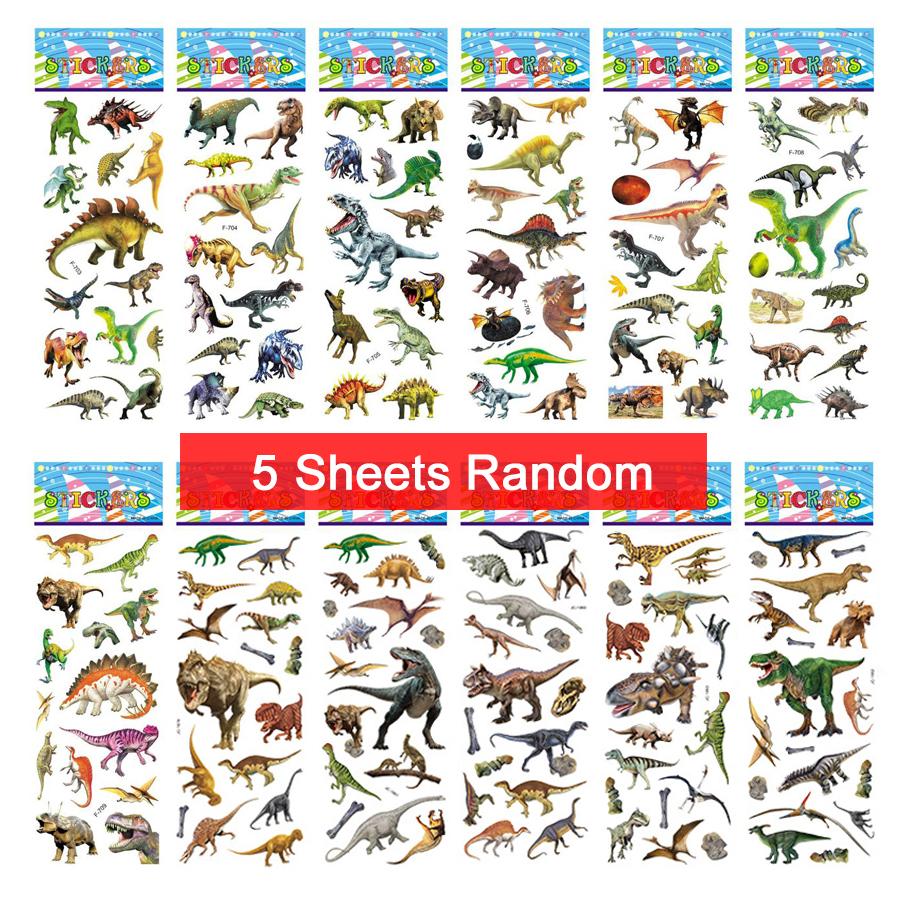 5 Sheets Kids Stickers Puffy Stickers for Children Birthday Christmas New Year Gift for Girl Boy Scrapbooking Cartoon Stickers
