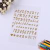 10 Sheets Glitter Letters Stickers Self Adhesive Alphabet Number Stickers Waterproof Small Decals for Graduation Cap Water Bottles Scrapbooking