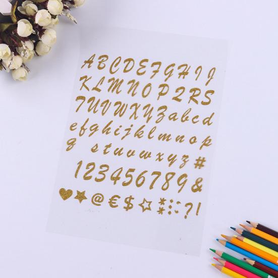 10 Sheets Glitter Letters Stickers Self Adhesive Alphabet Number Stickers Waterproof Small Decals for Graduation Cap Water Bottles Scrapbooking