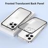 Metal Alloy Metal Frame Phone Case For iPhone 17 Air 16 15 14 13 12 Pro Max Plus Clear Tempered Glass Backboard Bumper Cover