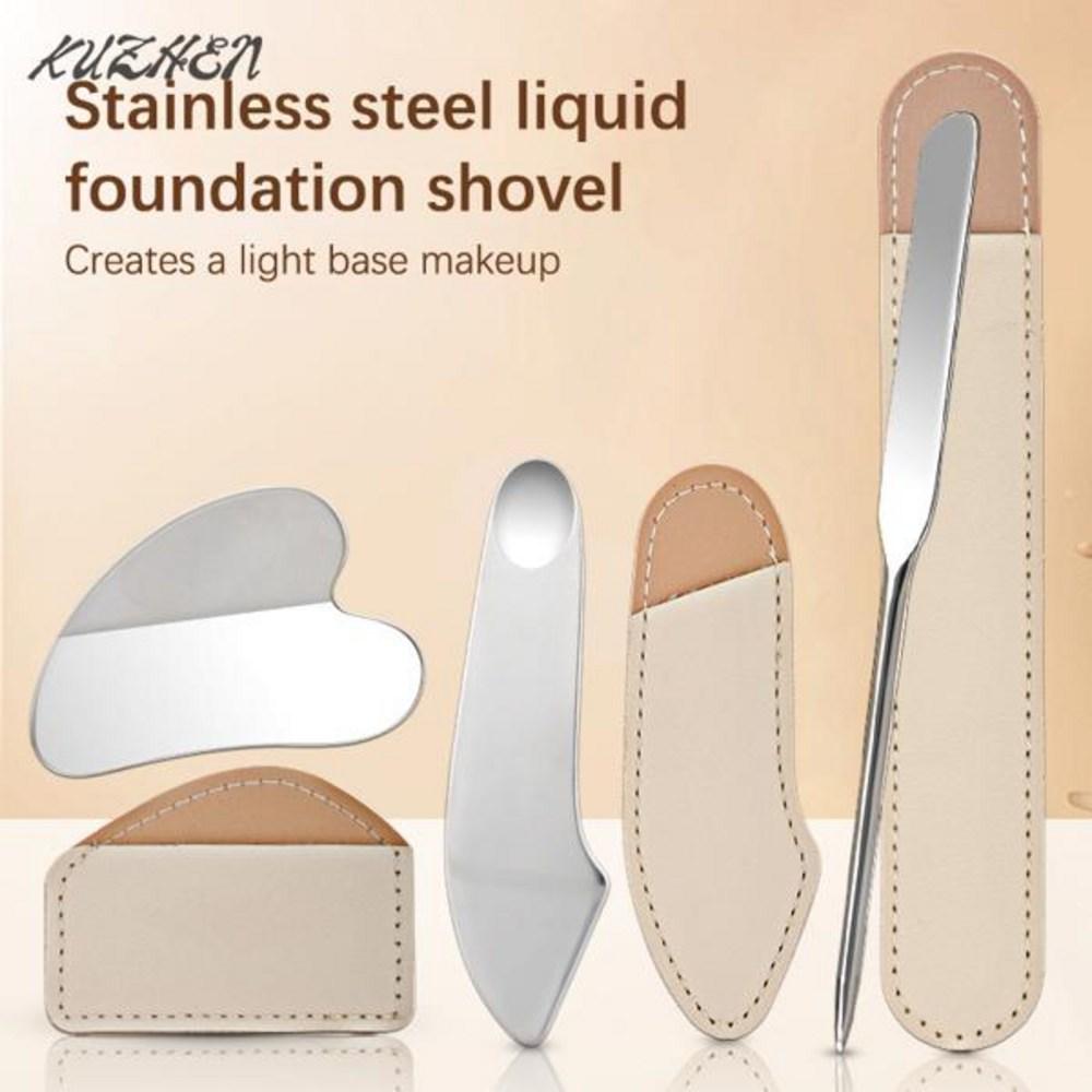 Нержавеющая сталь, тональная основа, маска, ложка для крема вокруг глаз, многофункциональный скребок для лица, металлический набор инструментов для красоты и ухода за кожей, 1 предмет, 04 B2