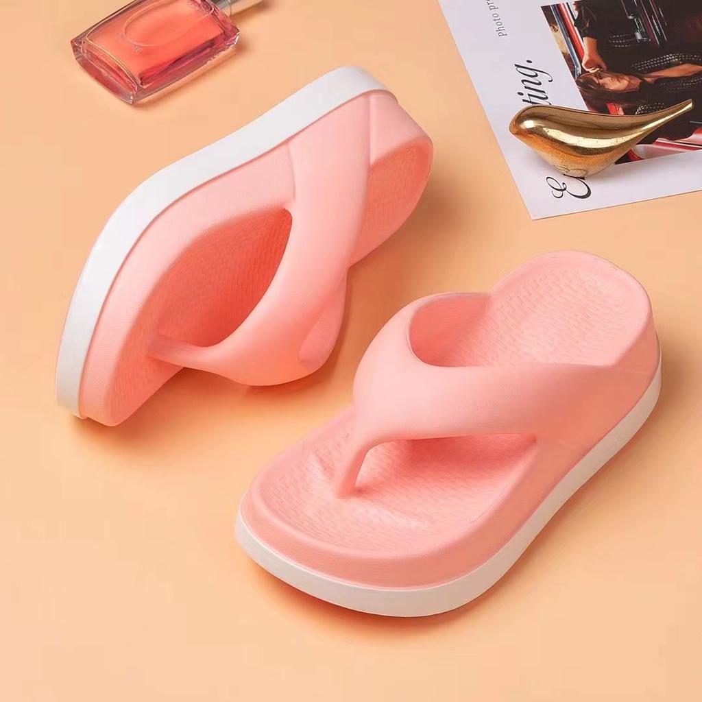 2025 Summer Women's Platform Slippers Thick-Soled EVA Flip-Flops Comfortable Beach Sandals Wedge Slippers