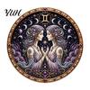 Relaxing Craft Kit for Stress Relief Zodiac Sign Faux Pearl Art Kit, 12 Signs DIY Painting Personalized Gift Kits, Round 3D Constellation Wall Adults,