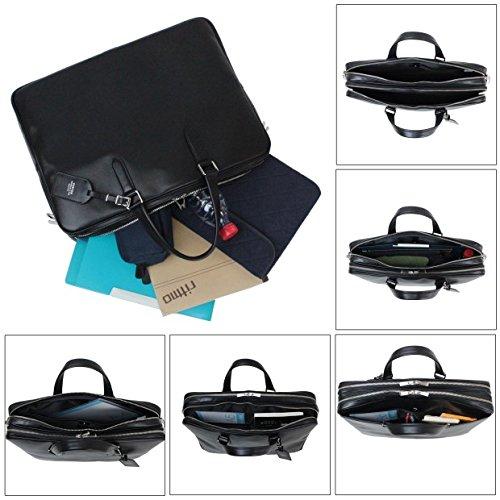 Yoshida сумка-портфель SORT сортировочная кожаная 2WAY деловая сумка черная [Porter] 116-03272