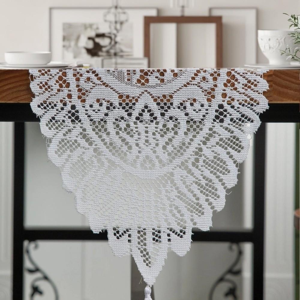 Lace Dining Table Mat Solid Color Table Decoration New Table Runner Home Decoration