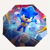 1pc Sonic the Hedgehog Automatic Folding Umbrella - Portable 3-Fold Design with 8-Bone Iron Frame, Outdoor, for Fans, Travelers, Daily Use, Gift