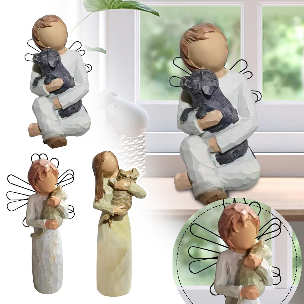 Embracing My Happiness Tabletop Resin Decor Ornament Figure Sympathy Pet Memorial Gift