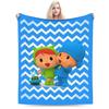 P-POCOYO Warm Soft Blanket  Girls Boys Plush Throw Blanket Print Living Room Flannel Bedspread Sofa Bed Cover
