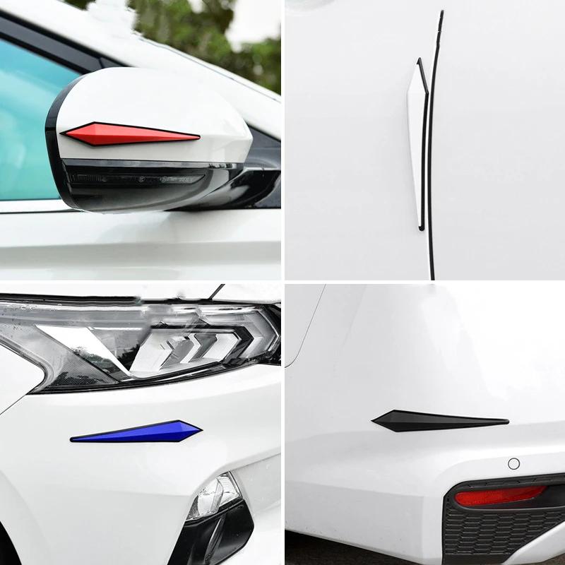 4 шт., 3D наклейки, защита двери автомобиля, резиновая защита для гаража, защита для стен, бампер, защита для парковки, стены, автомобильный Стайлинг, автомобильные аксессуары