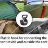 10 шт./компл. зажим для стержня для палатки, чехол для палатки, горное снаряжение, аксессуары для палатки, пластиковые зажимы C для кемпинга
