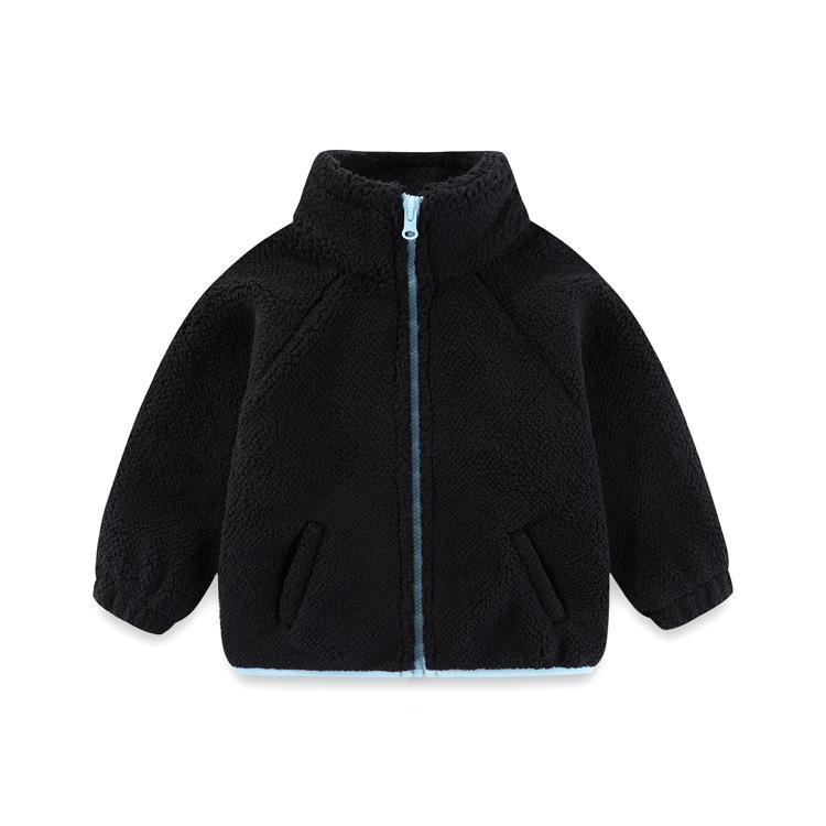 Boys Jacket Autumn Winter Warm Fleece Baby Coats Fashion Zipper Children's Outerwear Plush Kids