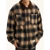 Унисекс рубашка-куртка из фланели в клетку с подкладкой из натуральной шерсти на осень-зиму - Крутой японский свободный крой