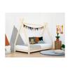 Children's Teepee Bed Solid Natural Wood 120 X 180 Cm