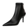 Women's Simple Thin Boots Thin Heel High Heel Pointed Sexy Nightclub Thin Short Boots and Bare Boots DS-8888-2