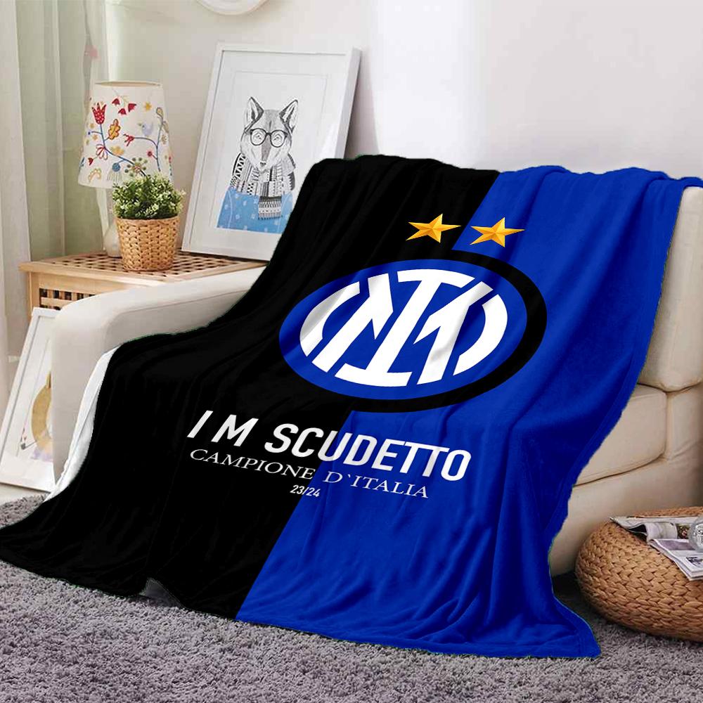 Inter Milan Champions Blankets Flannel Printed Breathable Warm Throw Blanket for Home Office Bedspreads 0708a2