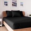 Cotton Fitted Sheet 140x190 Cm JERSEY Black, by Soleil D'ocre
