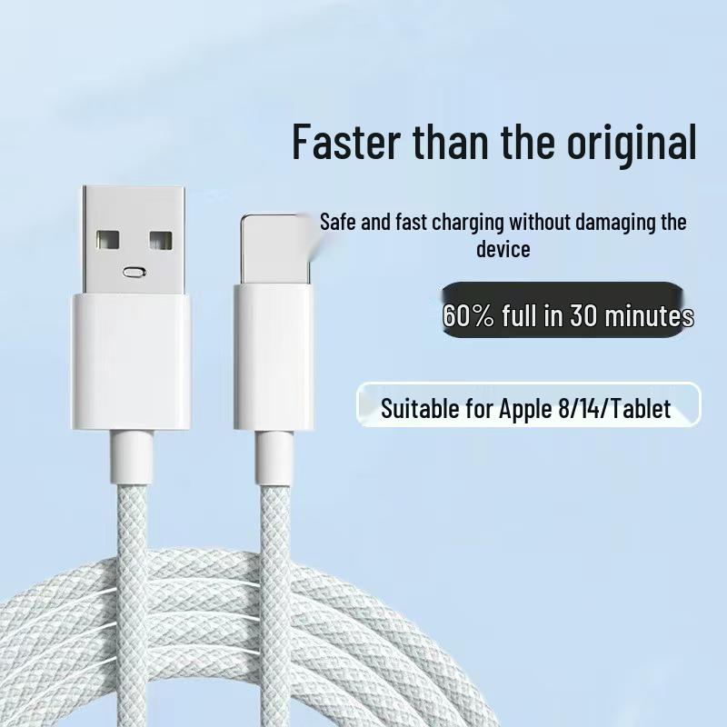 Плетеный кабель для быстрой зарядки PD20W для Apple 14 Pro Max/Phone 13