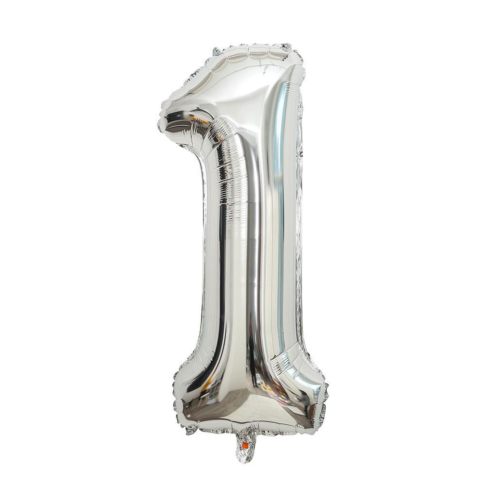 32-Inch US Number Birthday Party Balloons - Individual Aluminum Film