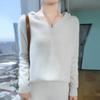Женский кашемировый свитер Qinghe Cashmere 30% Кашемир 70% Шерсть Осенне-зимний кашемировый пуловер Мягкий и теплый
