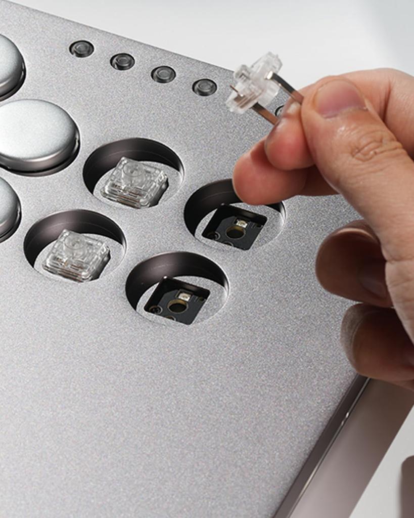 Kailh Crystal Switch Customized Low Profile Key Switch Compatible with Haute42 Leverless Controller Thin Switch for Series High Durability Transparent