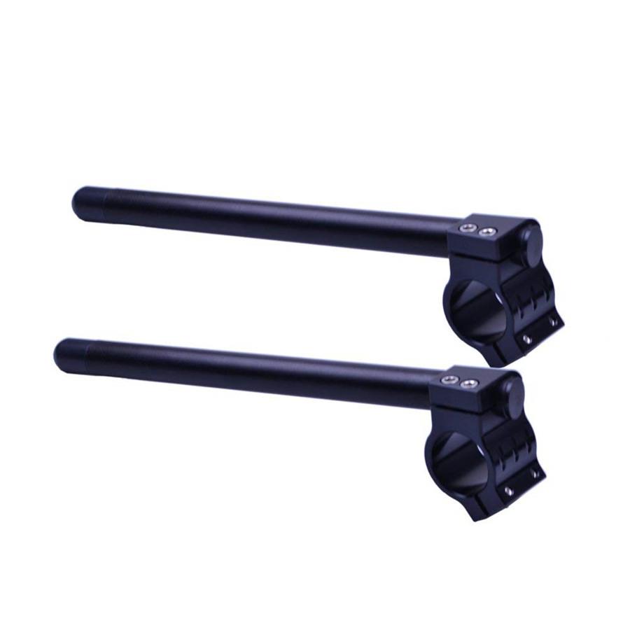 Черные клипоны для мотоцикла 7/8" руль 35мм труба вилки для кафе рейсера универсальные