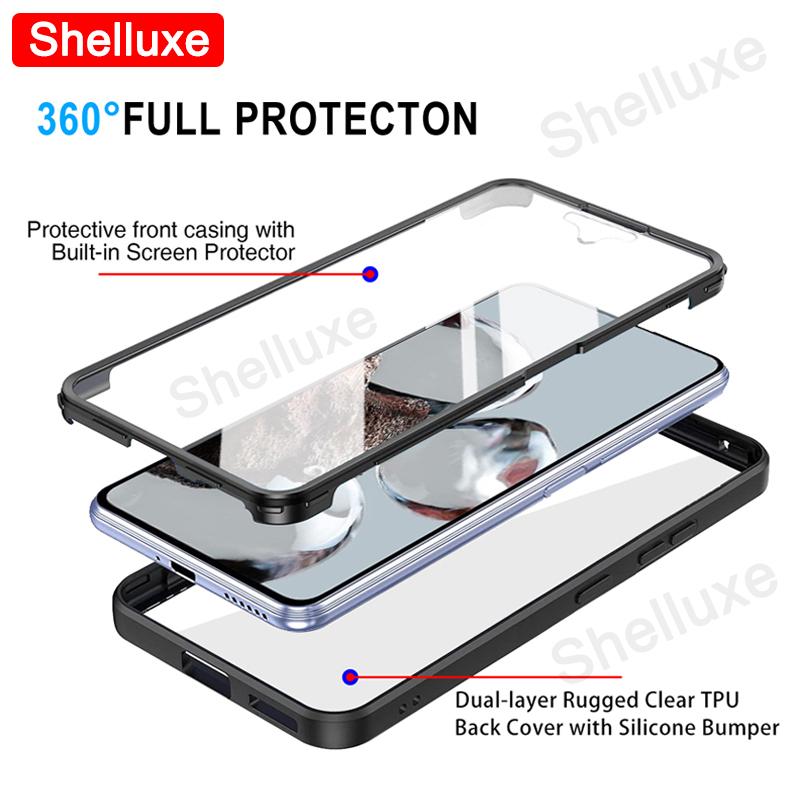Mi12T 360 Полная защита корпуса Прозрачный чехол Shelluxe для Xiaomi Mi 12 12X 12T Pro для Xiomi Mi12 Lite Силиконовая двусторонняя крышка